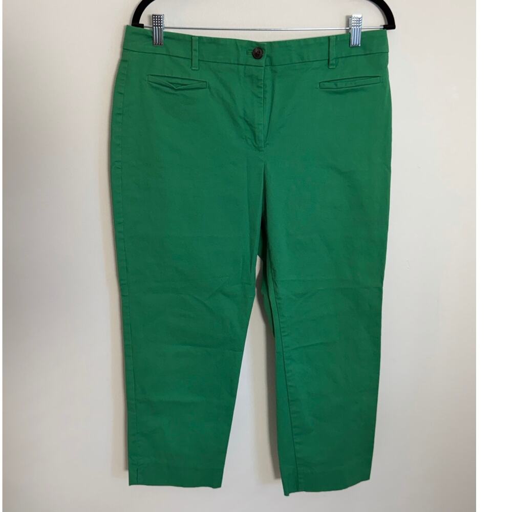 Ann Taylor Kelly Green Cropped Pants size 12P
